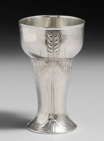 Kayserzinn - German #4310 Art Nouveau Pewter Butterfly Vase c1900s