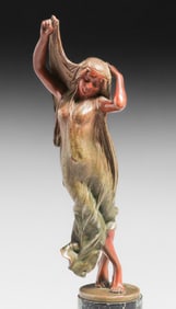 Carl Kauba (American/Austrian 1865–1922) Art Nouveau Bronze Dancer c1910