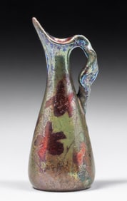 Clement Massier French Iridescent Pitcher c1900