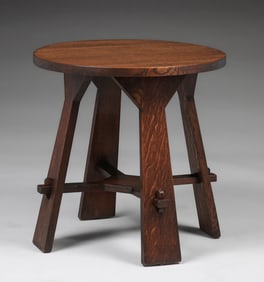Early Gustav Stickley #5 Bungalow Tea Table c1901