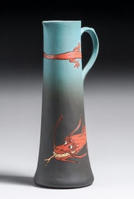 Weller Dickens Ware Dragon Pitcher c1900s