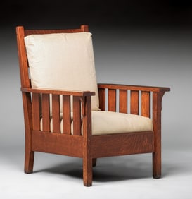 Gustav Stickley #324 Slatted Armchair c1910
