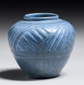 Rookwood Pottery #6443 Matte Blue Art Deco Vase 1938