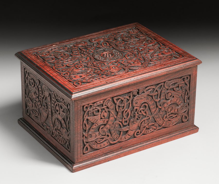 Attributed to Karl Arthur von Rydingsvärd (1863–1941) Hand-Carved Box 1893 (1 of 5)