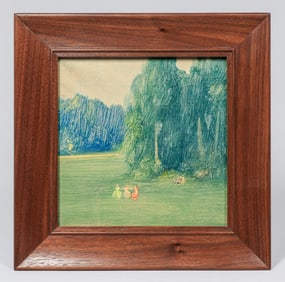 Xavier Martinez (1869-1943) PPIE Color Monotype "At the Grove" 1916