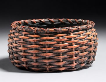 Antique Japanese Ikebana Charcoal Basket c1900