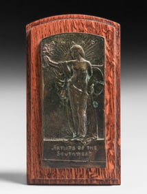 Joe Duncan Gleason (1881-1959) Bronze "Artists of the Southwest" Award c1915
