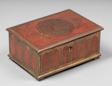 Erhard & Sohne - German Arts & Crafts Mahogany & Brass Box c1905