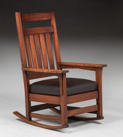 Gustav Stickley #393 Tallback Rocker c1910