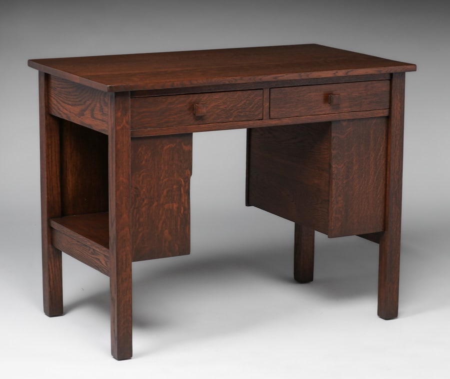 JM Young Small Two-Drawer Desk c1910s (1 of 3)