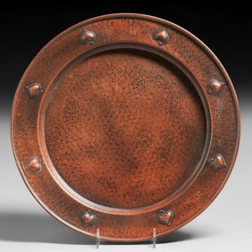 WMF - German Hammered Copper Repousse Spade Tray c1905