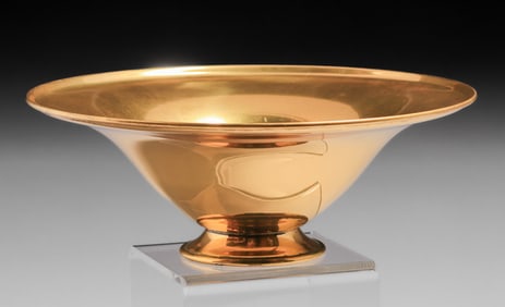 Marie Zimmermann - New York Gilt Copper Fruit Bowl c1920s