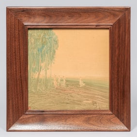 Xavier Martinez (1869-1943) Color Monotype Girls Dancing in a Field c1910s