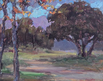 William Dorsey (1942-2019) California Painting Oak Trees