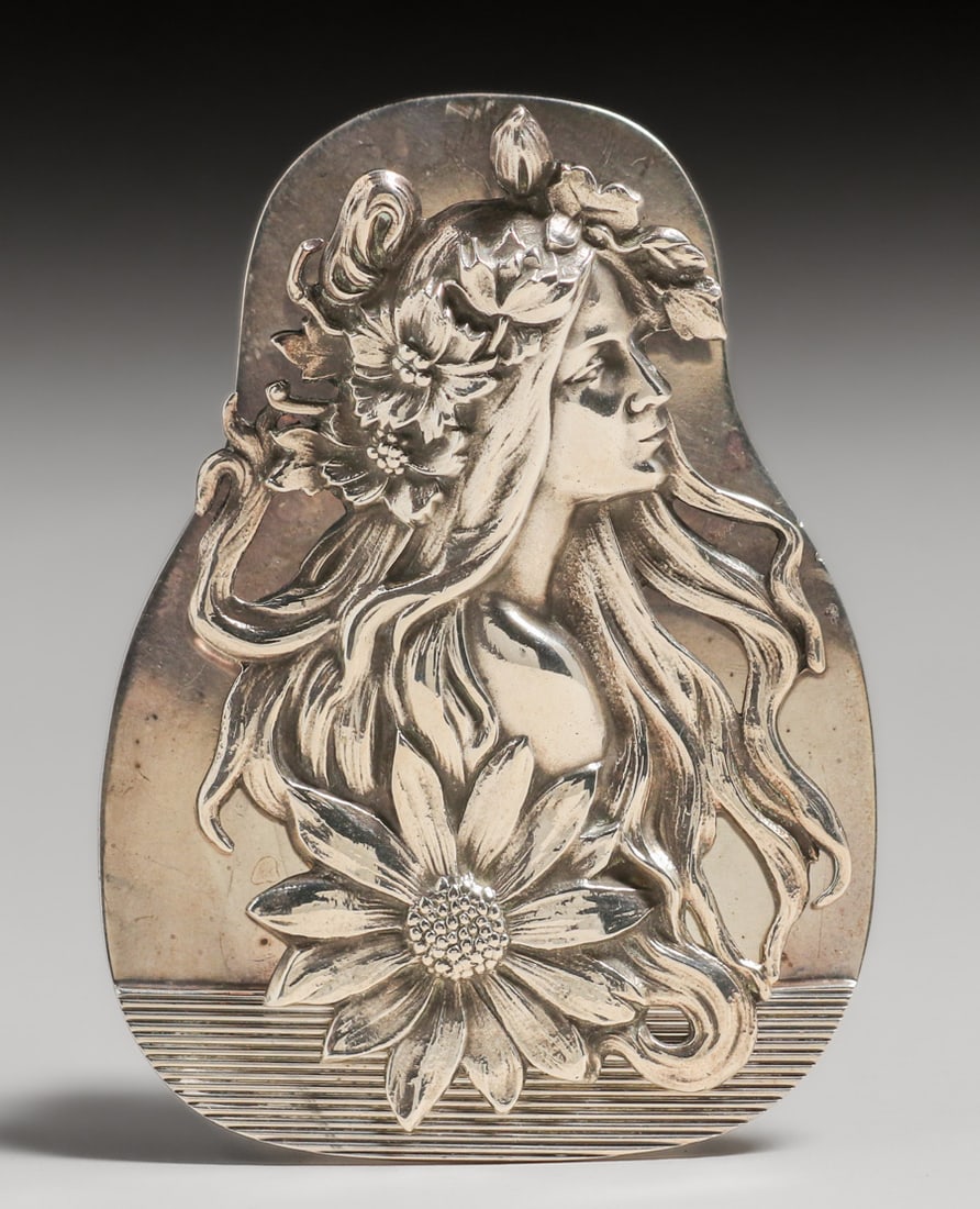 Bigelow, Kennard & Co #745 Art Nouveau Sterling Silver Paper Clip c1900. (1 of 6)