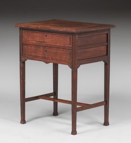 Grand Rapids Two-Drawer Side Table c1910