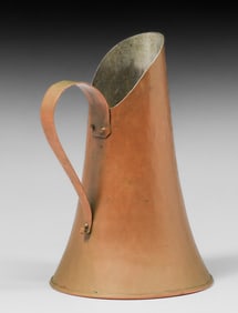 Early Dirk van Erp - Vallejo Period Hammered Copper Pitcher c1905