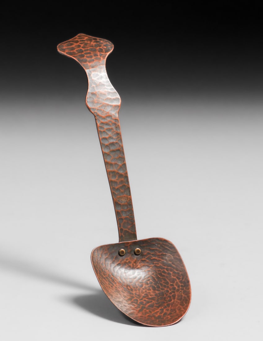 Falick Novick – Chicago Hammered Copper Serving Spoon c1910s (1 of 3)