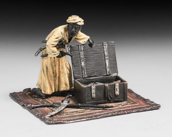 Franz Bergman Austrian Cold-Painted Bronze Sculpture c1900s