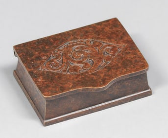 Bradley & Hubbard Brass Stamp Box c1910