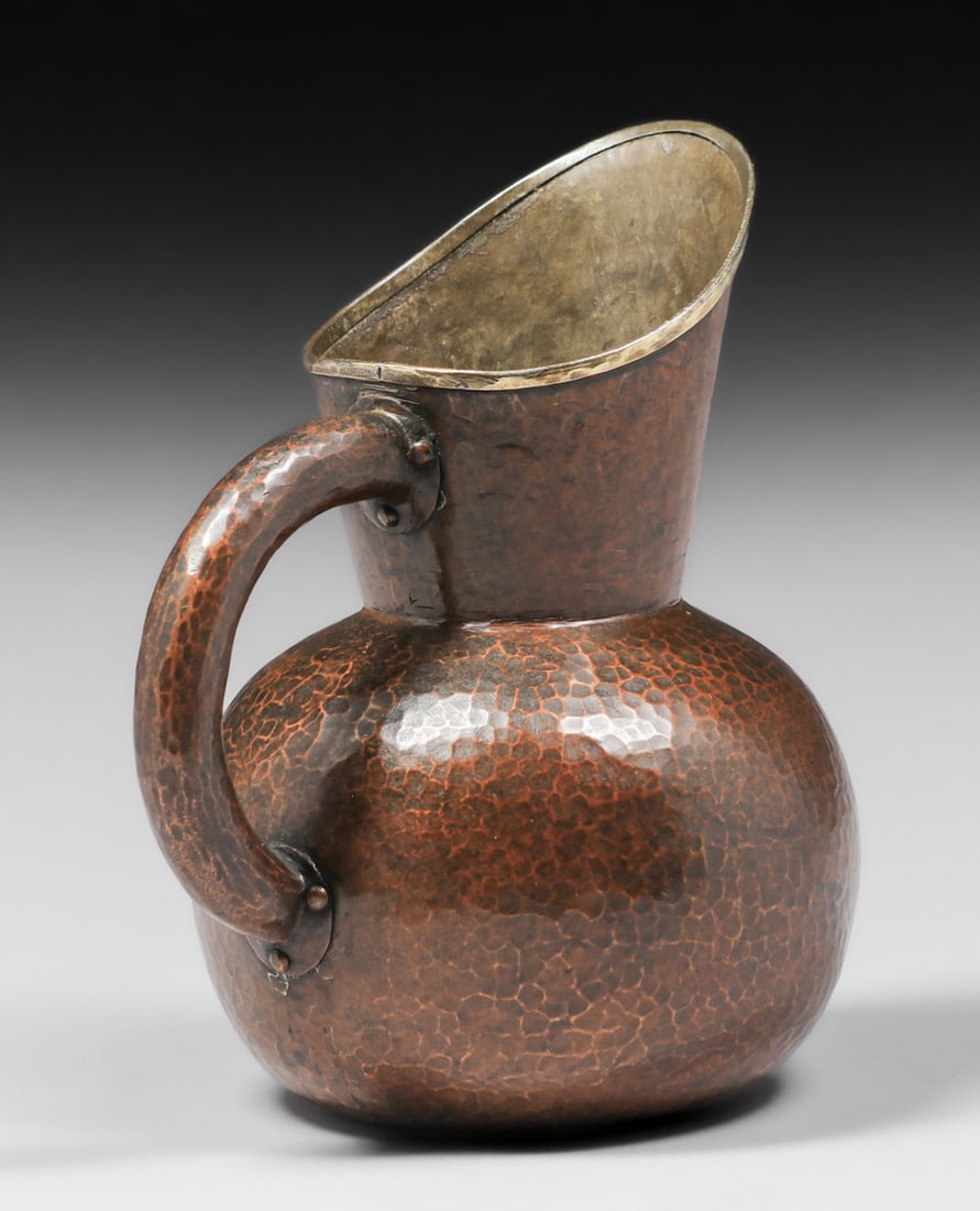 Stickley Brothers Hammered Copper Pitcher c1910 (1 of 6)