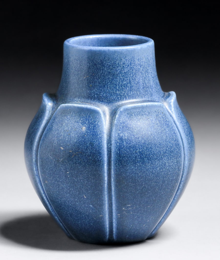 Rookwood Pottery #2095 Matte Blue Vase 1929 (1 of 3)