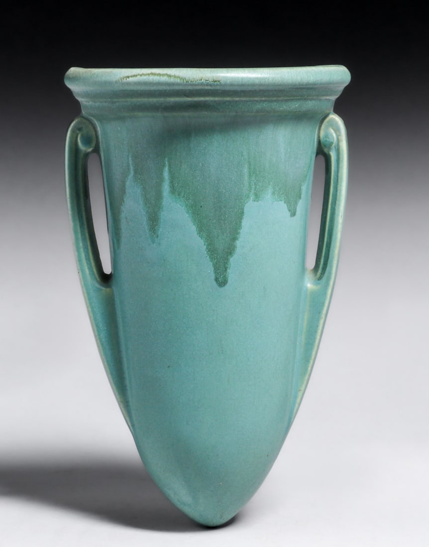 Roseville Pottery Carnelian I Wall Pocket c1920s (1 of 5)