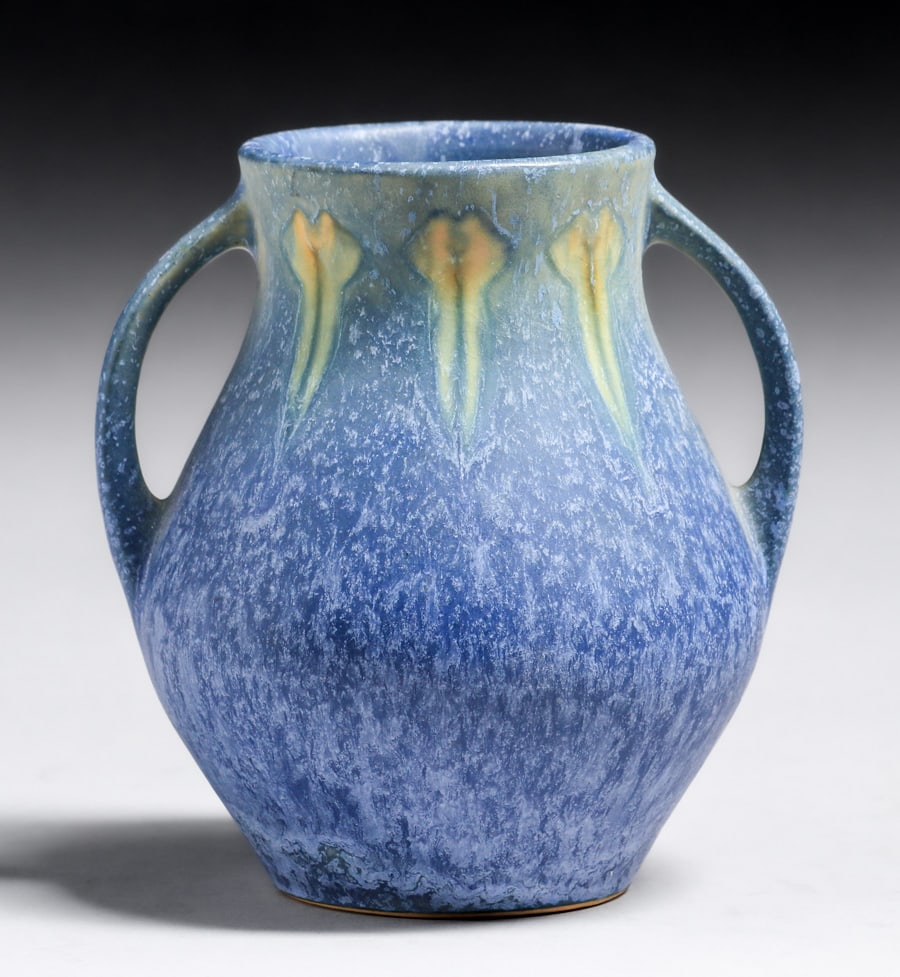 Roseville Blue Windsor Two-Handled Vase c1930s (1 of 5)