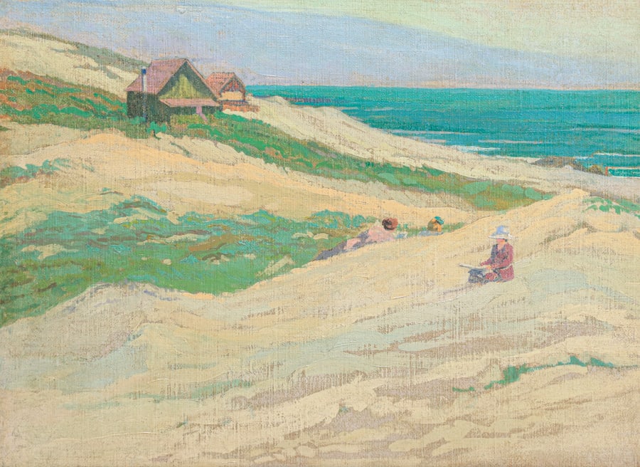 Monterey Bay, California Painting c1910 (1 of 5)