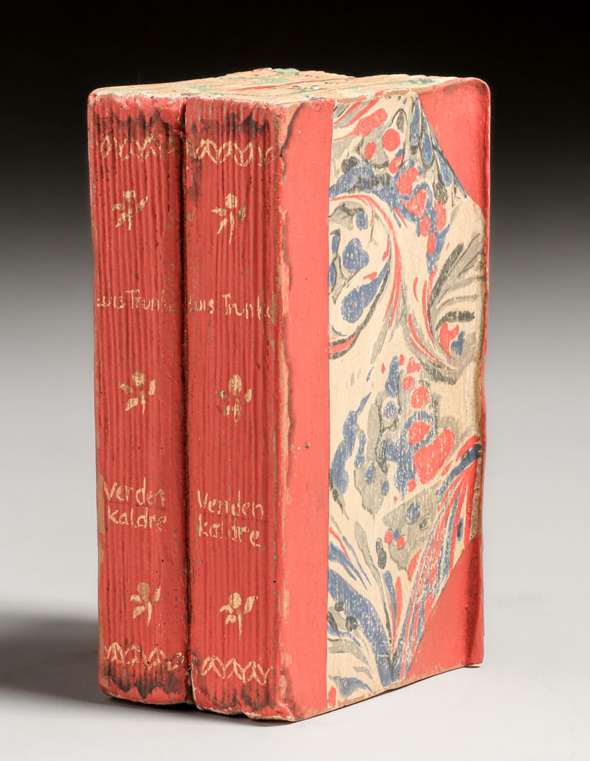 Antique Ceramic Faux Books Stash Box c1920s (1 of 6)