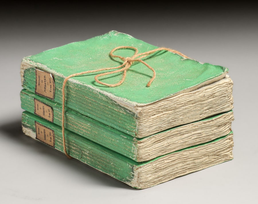 Antique Ceramic Faux Books Stash Box c1920s (1 of 7)