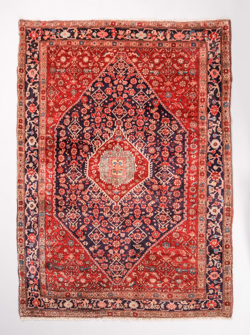 Antique Hand Woven Persian Rug c1900 (1 of 9)