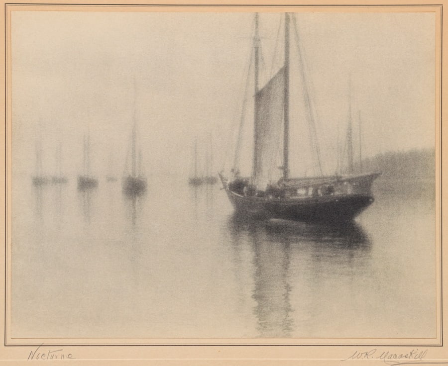 Wallace Robinson MacAskill (1887-1956) Tonalist Photograph "Nocturne" c1910s (1 of 7)