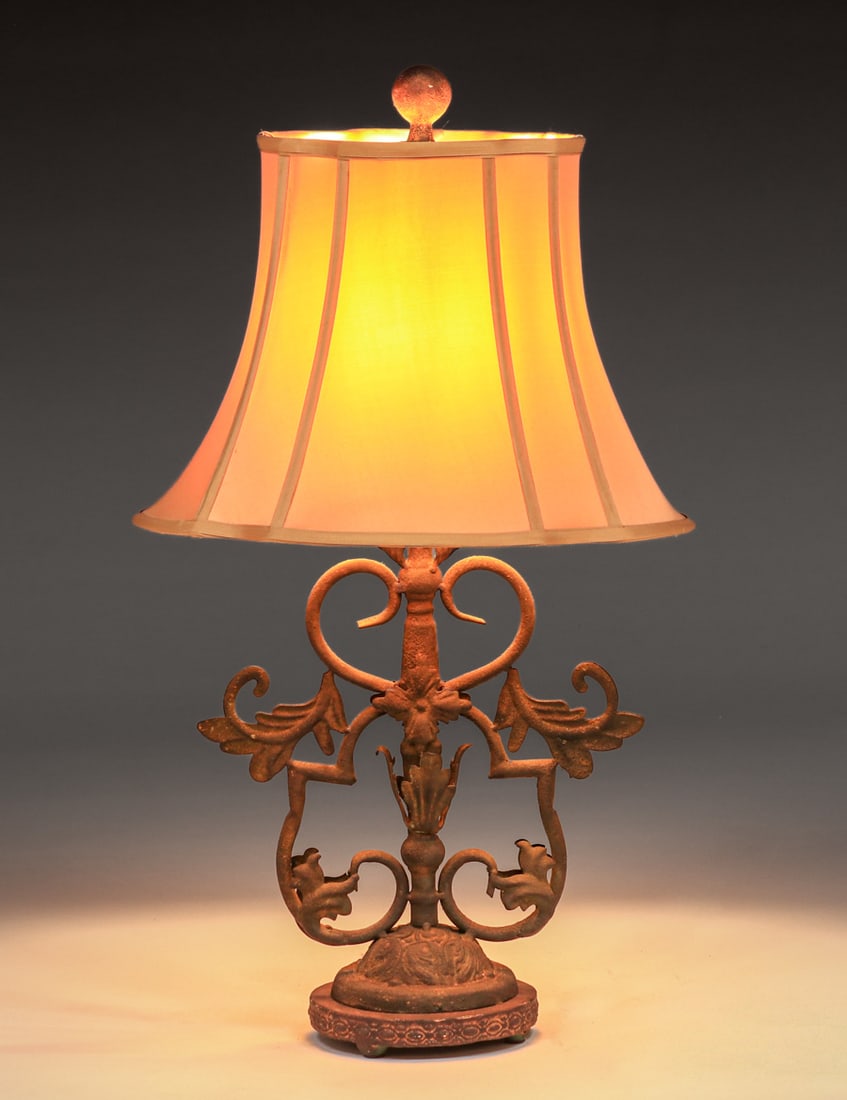 Asian Influenced Metal Decorative Lamp c2000s (1 of 7)