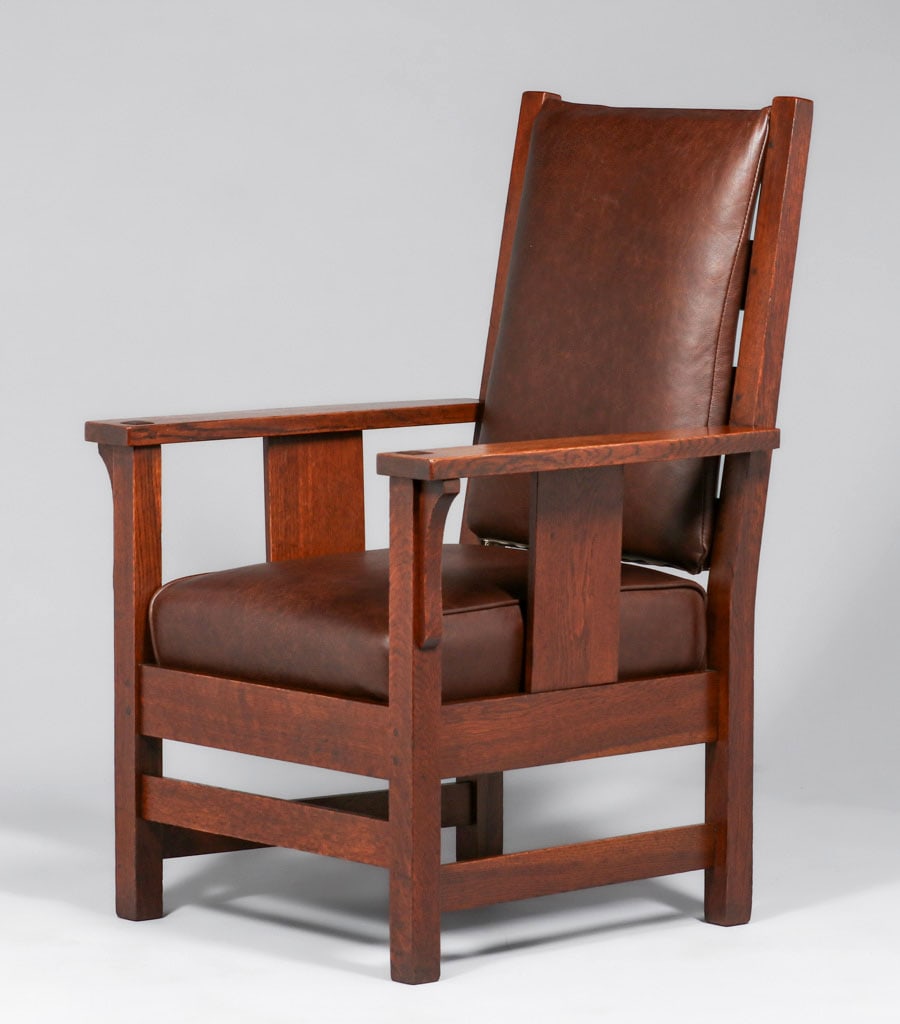 Lifetime Furniture Co Slatted Armchair c1910 (1 of 3)