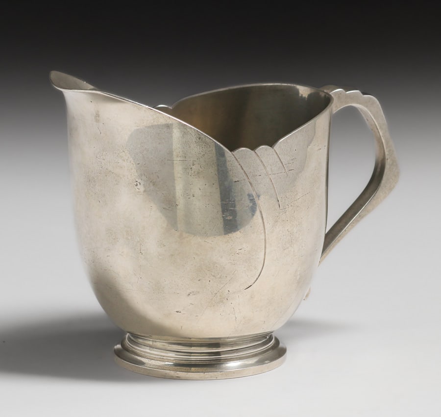 Karl Kipp - East Aurora, NY Art Deco Pewter Pitcher c1920s (1 of 6)