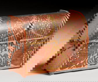 Erhard & Sohne - German Arts & Crafts Mahogany & Brass Letter Box c1905