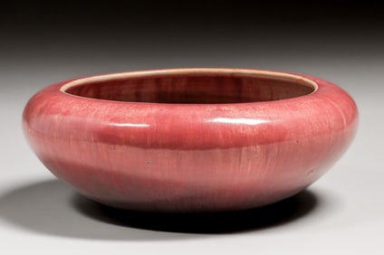 Large Fulper Pottery "Famille Rose" Fruit Bowl c1910s