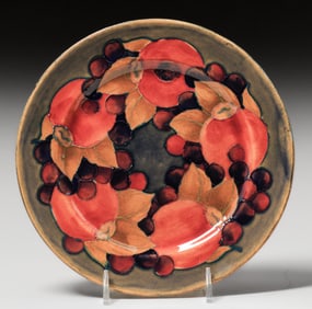 Moorcroft Pomegranate & Grapes Plate c1920s