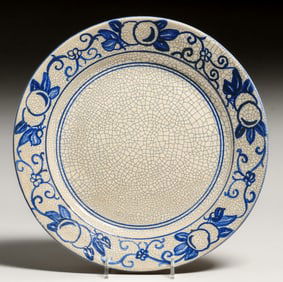 Dedham Pottery Horse Chestnut Plate c1920s