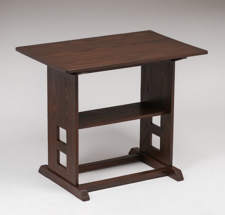 Early Limbert Cutout Chestnut Trestle Table c1902-1905 (1 of 4)