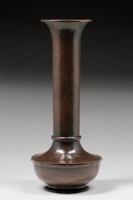 Roycroft 18"h Hammered Copper American Beauty Vase c1920