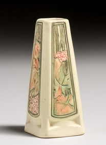 Weller Roma Four-Panel Tapered Vase c1920s