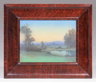 Rookwood Lenore Asbury Scenic Plaque "October" 1918