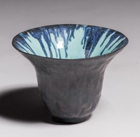 Mechanics Institute Art Pottery Flared Drip Vase c1905