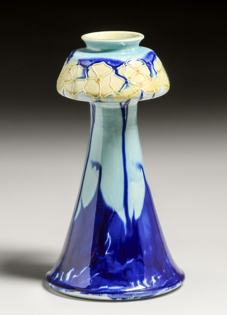Minton Pottery - England Art Nouveau Vase c1900s: Minton Pottery - England Art Nouveau Vase c1900s. Signed. Perfect condition. 12.25"h x 7"d. Spend $7500 or more at our two day auction and all of your SHIPPING IS FREE within the lower 48 states. SHIP