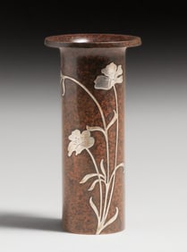 Heintz #3581 Sterling on Bronze Vase c1915