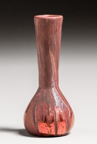 Pewabic Pottery Iridescent Red Glazed Vase c1920s