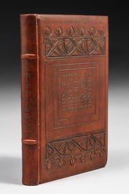 Roycroft Modeled Leather Book "Health and Wealth" Elbert Hubbard 1908