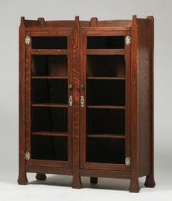 Grand Rapids Two-Door Bookcase c1905